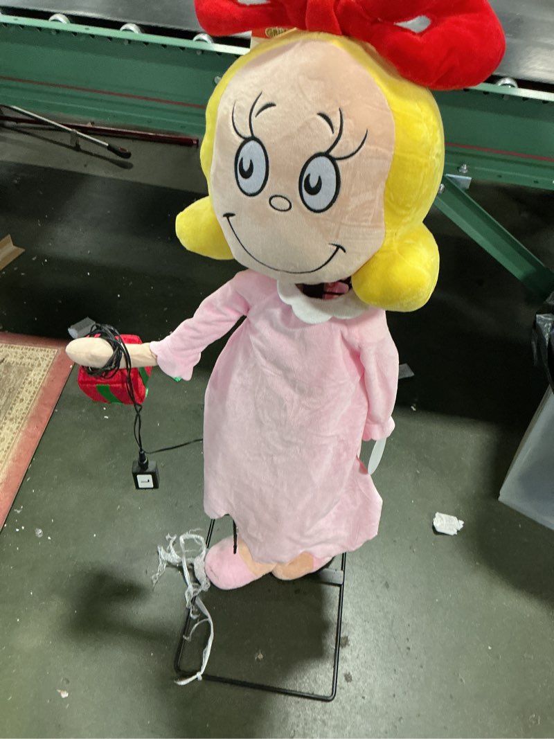 Condition photo showing As Is for Grinch 4-ft Dr. Seuss Cindy Lou 6029627