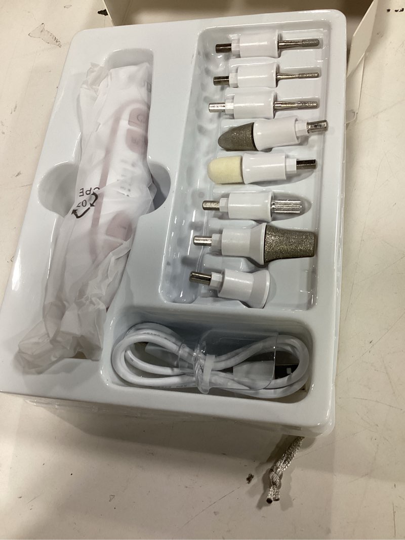 Condition photo showing Good Condition for pelcas electric nail file, 5 speeds nail grinder for thick toenails, cordless nail drill, manicure and pedicure kit with led light, toenail grinder for human, thick toenails, natural & acrylic nails pink