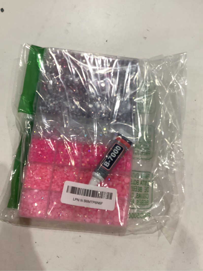 Condition photo showing Good Condition for 20000pcs pink rhinestones for bedazzling with 3pcs b7000 jewelry glue, resin rhinestones for crafting crafts?bedazzler kit flatback gems for clothing shoes tumblers nail art pink gems series x large pack with 3pcs glue