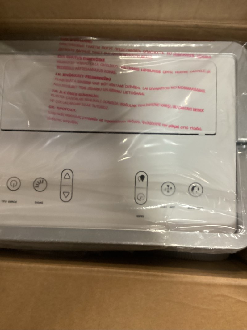 Condition photo showing New/Like New for 34 pints dehumidifier for basement with drain hose, 2500 sq.ft, 38db quiet | 24hr timer, 3-color indicator, auto defrost, child lock, for home bedroom bathroom