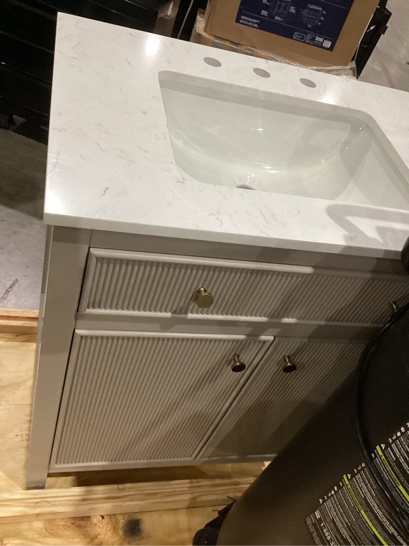 Condition photo showing Good Condition for allen + roth sandbanks flaxen 36-in vanity and faucet bundle