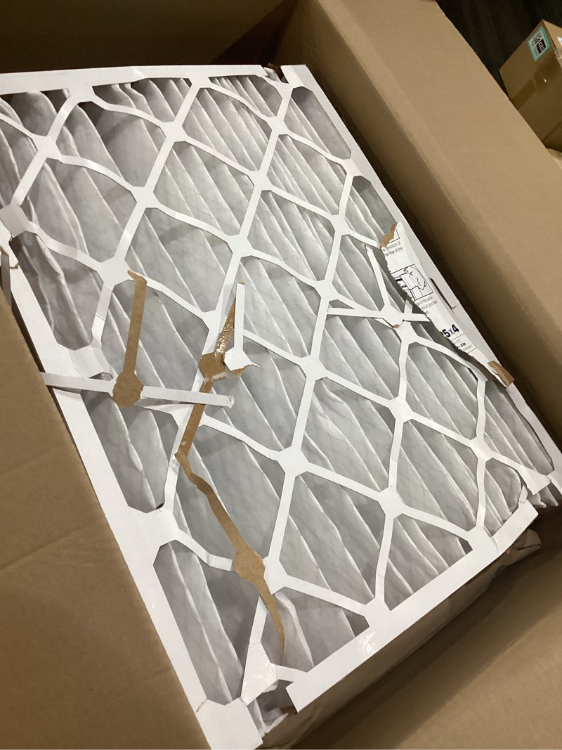 Condition photo showing As Is for damaged trufilter compatible with aprilaire 213 replacement filter for aprilaire (2-pack) - merv 13 - made in usa - hvac ac furnace filters allergies, mold, bacteria, smoke, mpr 1900 fpr 10 air filter 20x25x4 2-pack (aprilaire compatible)