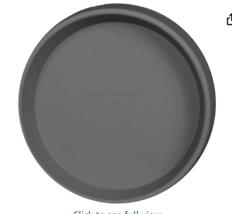 tusco products round saucer planter tray, 22-inch, slate slate 22"