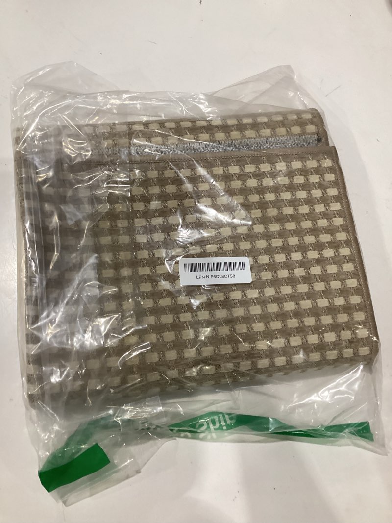 Condition photo showing As Is for ydkgl 2x4 ft entryway rug indoor door mat non slip boho woven washable area rugs kitchen runner rug mat, front entry rugs entrance doormat for hallway porch bathroom laundry room, brown 24"x48" 2' x 4' a- brown