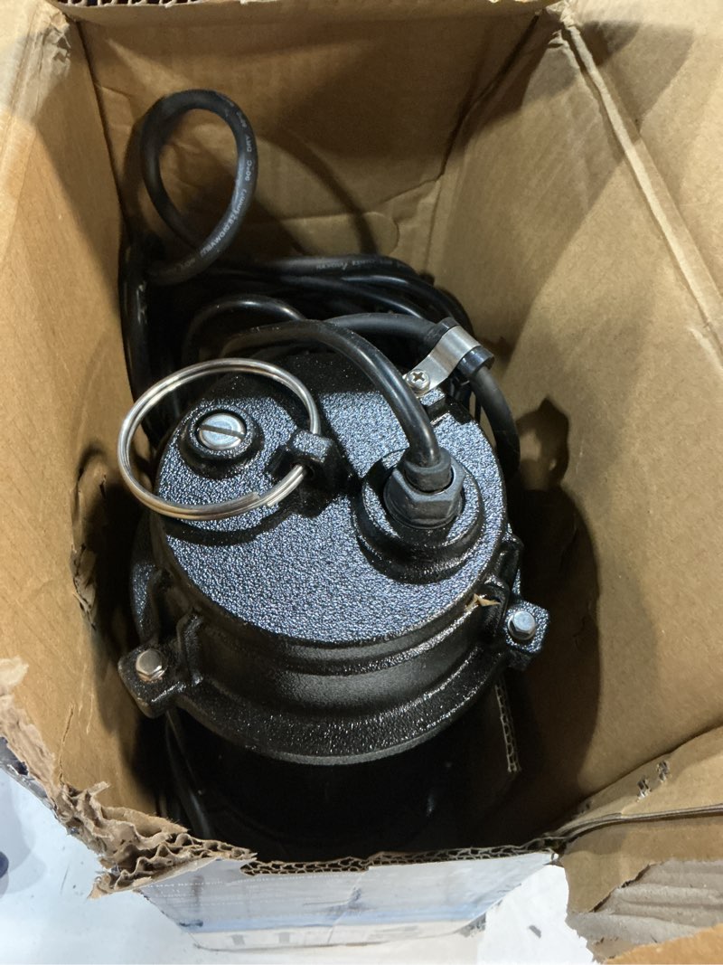 Condition photo showing As Is for mastercraft 1/2 hp submersible sewage pump 062-3429-6