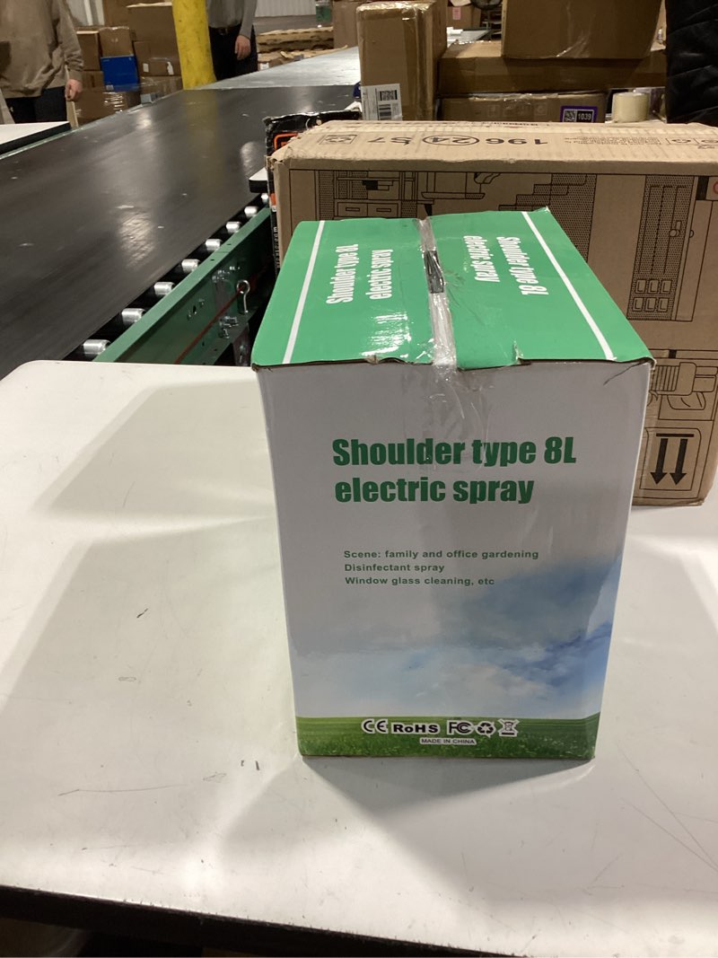 Condition photo showing New/Like New for sideking 2 gallon battery powered sprayer, electric garden sprayer with 3 adjustable pressures & telescopic wand, rechargeable weed sprayer for lawn, yard & pest control, 4 nozzles included forest green