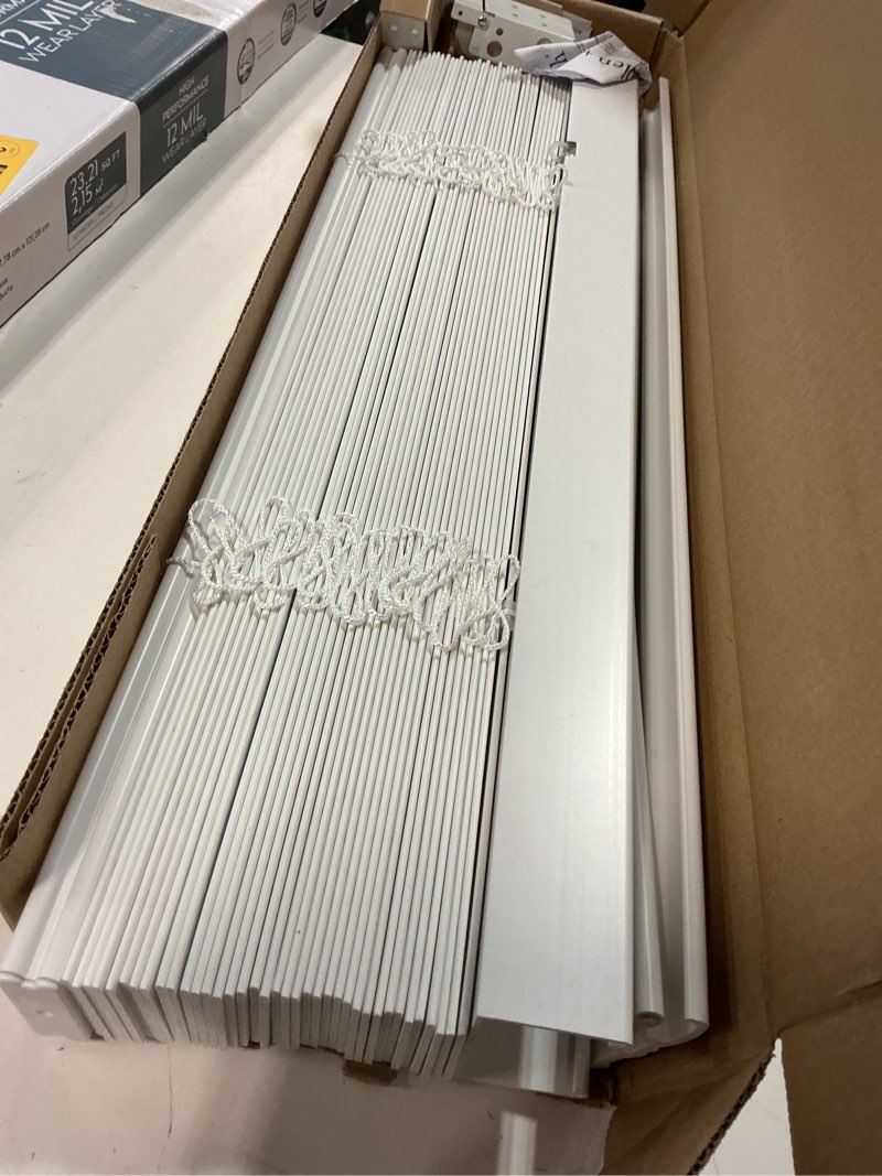 Condition photo showing Good Condition for allen + roth 2-in Slat Width 35-in x 60-in Cordless White Faux wood