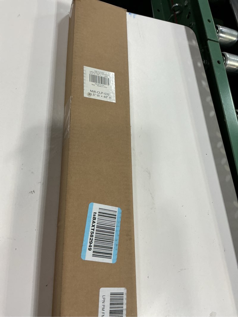 Condition photo showing New/Like New for lazblinds no tools no drill 1" vinyl mini blinds, cordless blinds for windows, light filtering horizontal window blinds & shades, 33 1/2" w x 48" h, white cordless-white 33 1/2" w x 48" h