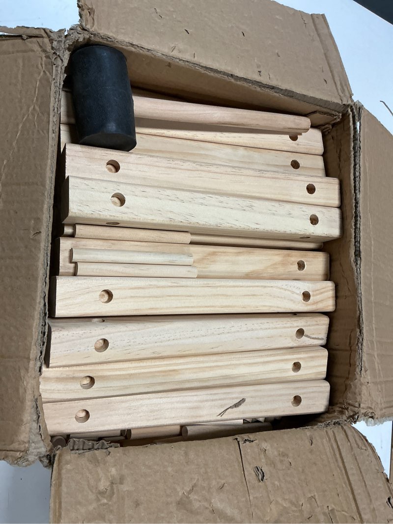 Condition photo showing As Is for Wooden Stackable Storage Modular Small countertop Wine Rack Cabinet,Freestanding for Floor Wood Wine Bottle Shelf (50bottle)