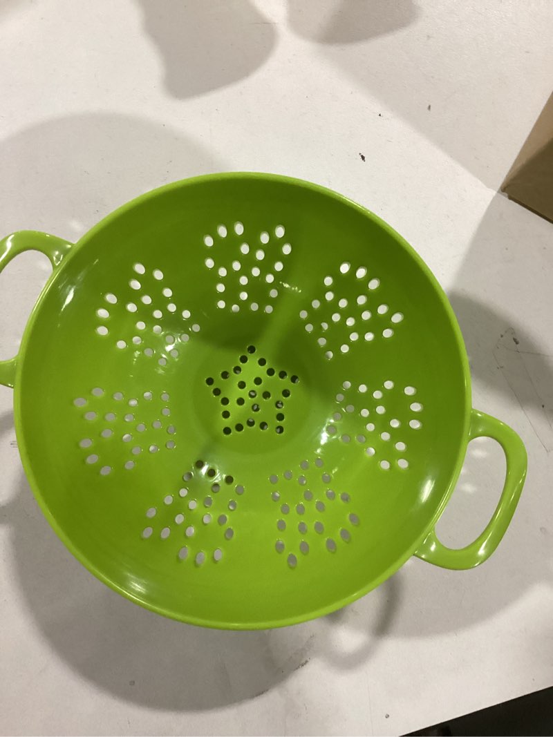 Meadow Lane 6-inch Small Colander, BPA-Free, Dishwasher Safe, Double Handles, Compact Food Strainer 