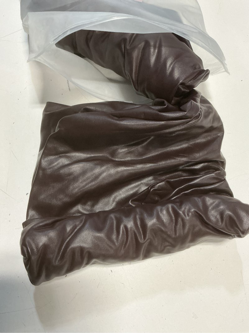 Condition photo showing Good Condition for pu leather bar stool covers with backs, waterproof bar stool chair covers washable & wipeable high back barstool slipcovers chair protctor for pub, counter, cafe, dining room (pu dark brown, 4 pack) brown 4 pcs