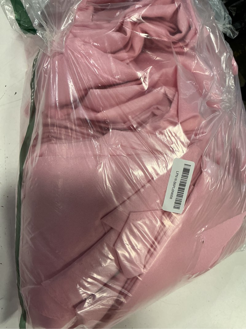 Condition photo showing As Is for 10-pack pink tablecloths for rectangle tables, 60 x 120 inches, stain-resistant polyester fabric for 6 foot tables - washable table covers for weddings, banquets, birthday parties, events pink 60x120 in, 10 pack