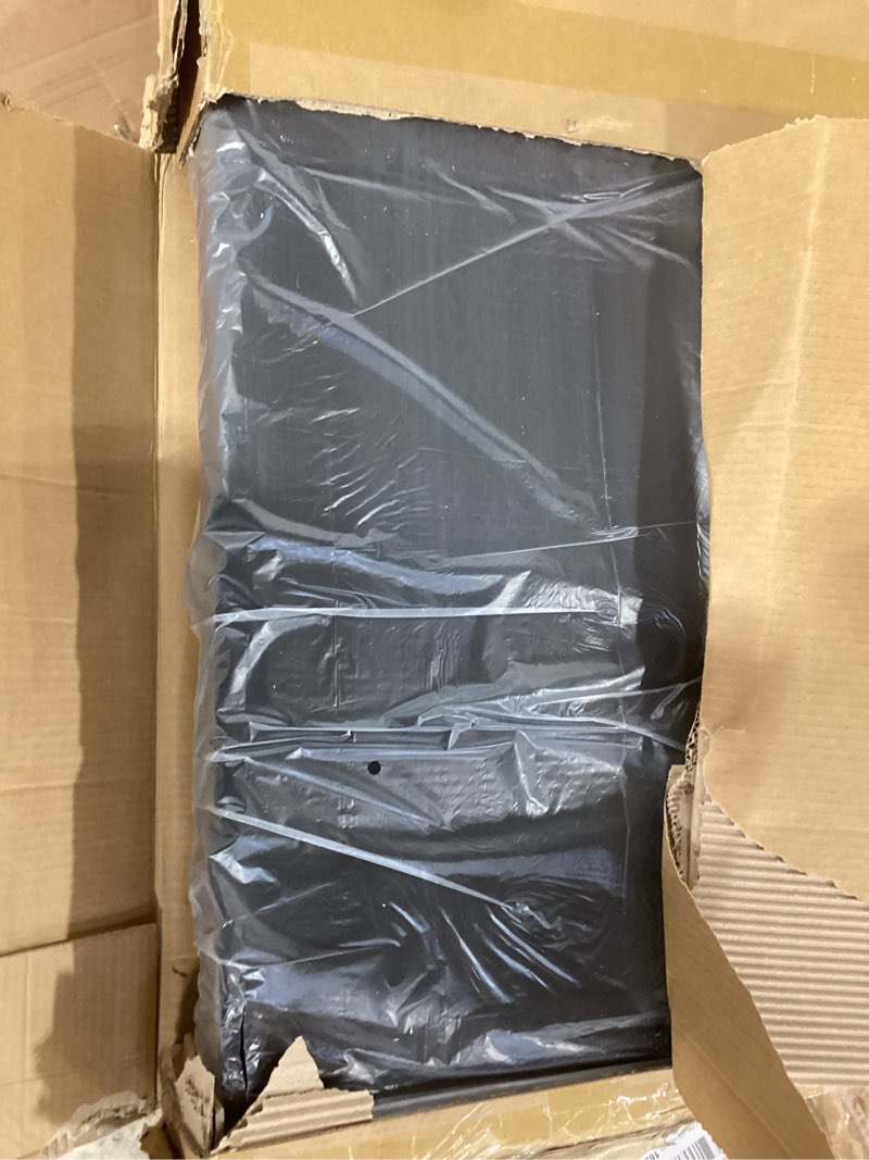 Condition photo showing Good Condition for Full Size Bed Frame, Platform Bed Frame with Velvet Upholstered Headboard, Upholstered Mattress Foundation with Strong Wooden Slats, No Box Spring Needed, Noise Free, Easy Assembly (Black, Full) Black Full