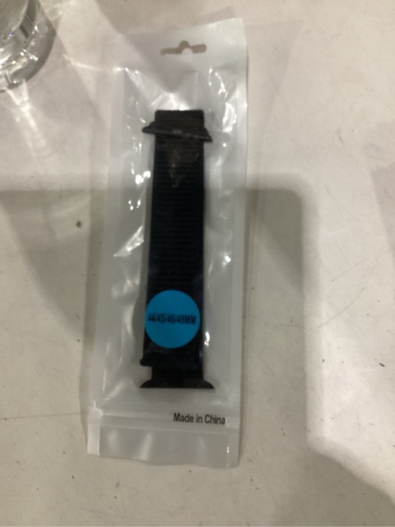 Condition photo showing New/Like New for sport loop band compatible with apple watch band 49mm 46mm 45mm 44mm 42mm 41mm 40mm 38mm nylon women men stretchy elastic braided replacement wristband for iwatch ultra series 10 9 8 7 6 5 se 4 3 2 1 black 42mm(series 3 2 1)/44mm/45mm/46mm/49mm