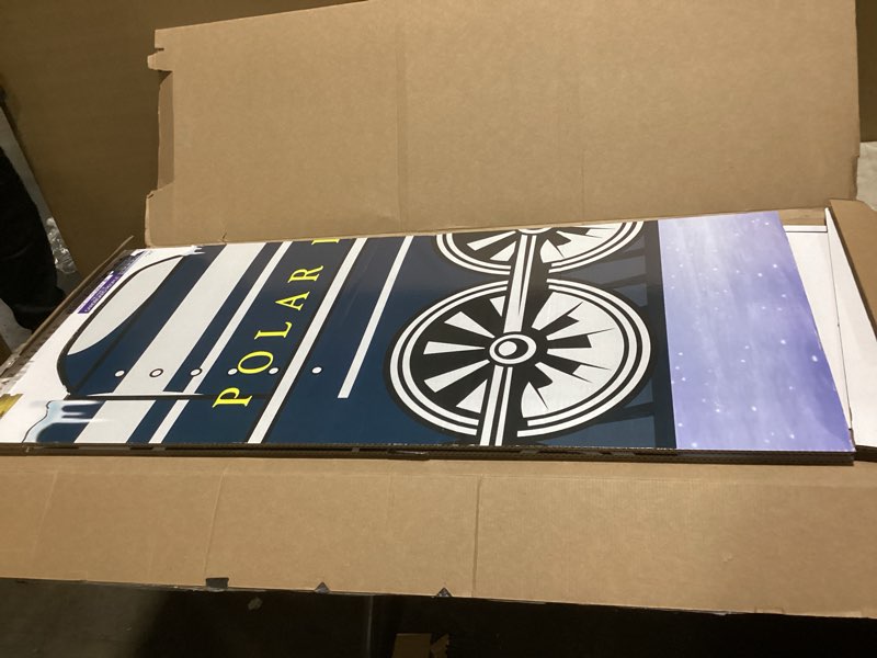 Condition photo showing Good Condition for Cardboard People Polar Express Train Stand-in Life Size Cardboard Cutout Standup - The Polar Express (2004 Film) Polar Express Train Standin