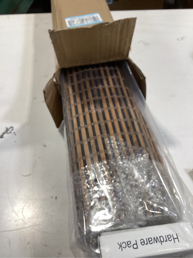 Condition photo showing Good Condition for lazblinds cordless bamboo roman shades for windows, light filtering natural bamboo blinds, easy lift cordless design for living room & bedroom, fits interior windows 33.5" w x 64" h, tatami tatami 33.5" w x 64" h