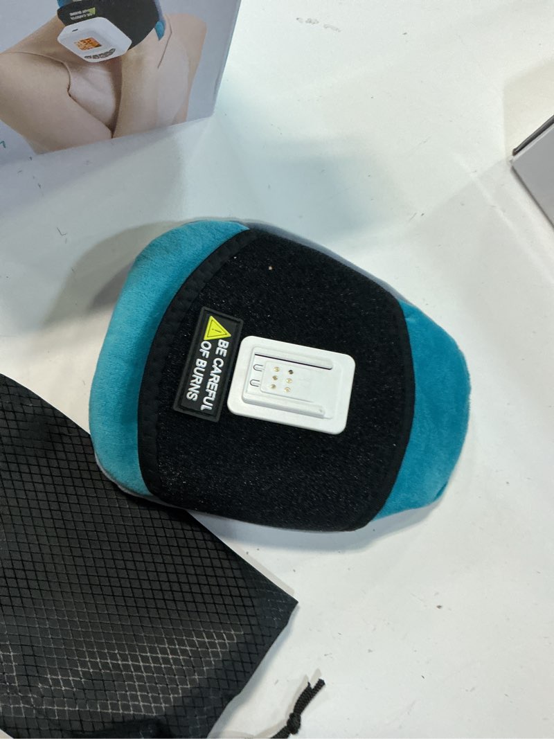 Condition photo showing As Is for cameco cordless multi-purpose heating pad with massage for muscle joint pain relief, 104?-140? & 5000mah battery portable handheld heated massager pad for neck, face, wrist, hand, leg