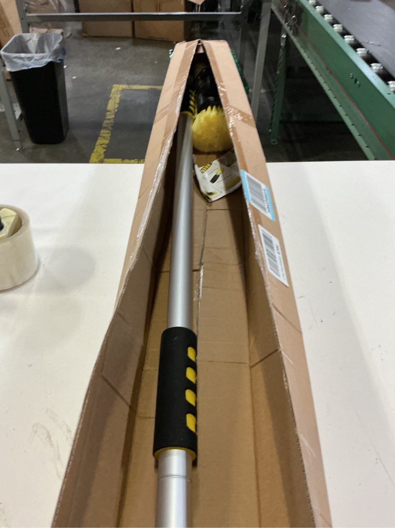 Condition photo showing Good Condition for buyplus 5-12 foot (20 ft reach) car wash brush with 12-inch soft bristle, on/off switch telescopic car truck boat washing brush with hose attachment for cleaning rvs, house siding, floors and more!