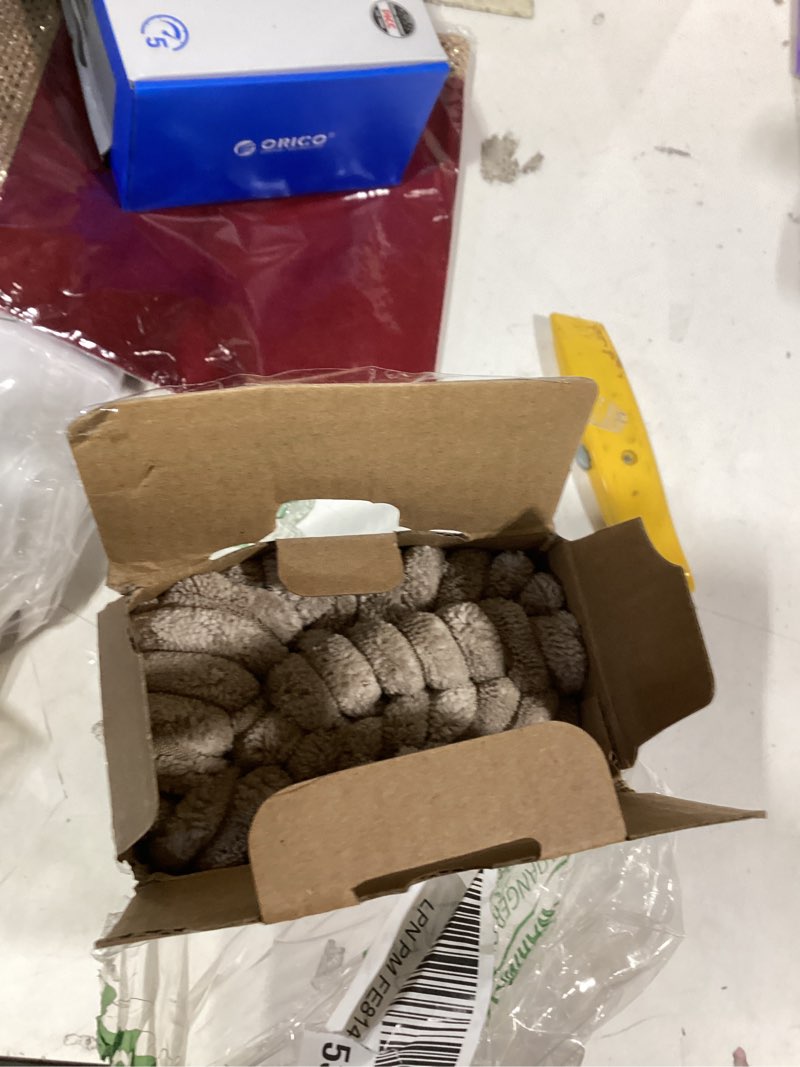 Condition photo showing Good Condition for MIULEE Decorative Throw Pillow Covers for Couch Bed Livingroom 18x18 Inch Set of 2 Light Brown Boho Accent Throw Pllows Broadside Striped Patchwork Soft Corduroy Pillowcases 18" x 18" (Pack of 2) Light Brown