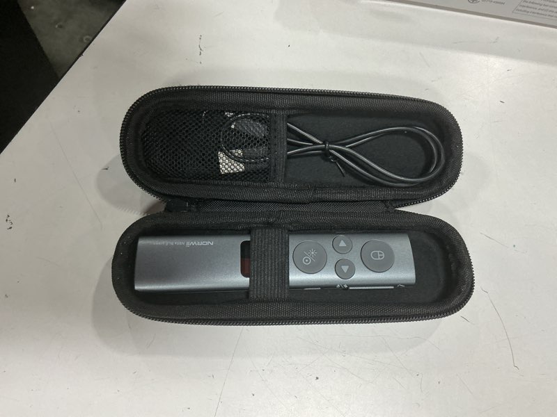 Condition photo showing Good Condition for norwii n95s ble presentation clicker with digital pointer for powerpoint presentation on tv screen and projection screen, wireless presenter remote with countdown timer (green light-usb-ac) green - ble&usb-a&c