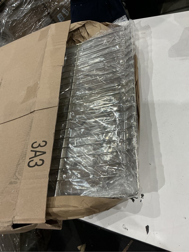Condition photo showing As Is for 2pcs wb48t10095 oven rack replacement - 23.7" x 17.4" 304 stainless steel flat rack for ge stove oven models wb48k5019, ap5665850, ps6447646, wb48k0001, wb48k0003, wb48k0004, wb48k1, wb48k3, wb48k4
