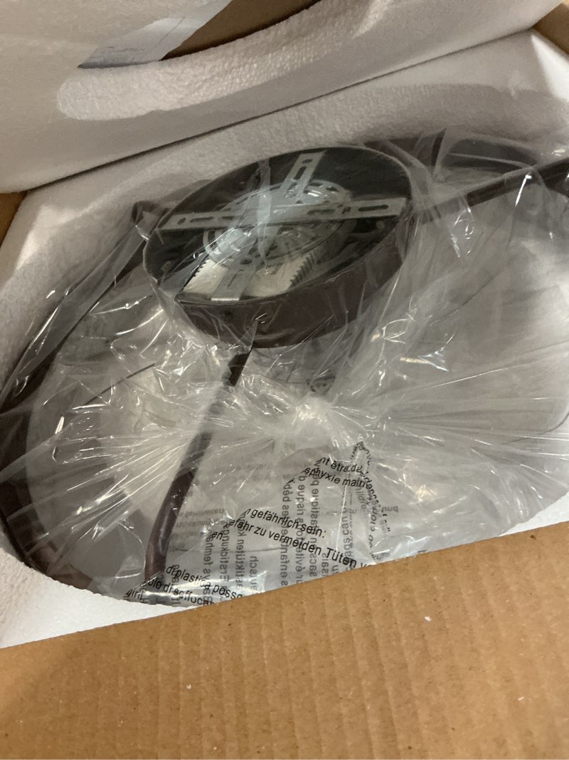 Condition photo showing New/Like New for 20" Low Profile Ceiling Fans with Lights and Remote Fandelier Ceiling Fan Flush Mount 3000K-6500K Smart Bladeless LED Fan Light Brown Modern Ceiling Fans with Lights for Bedroom 20 inch-Cafe Gold