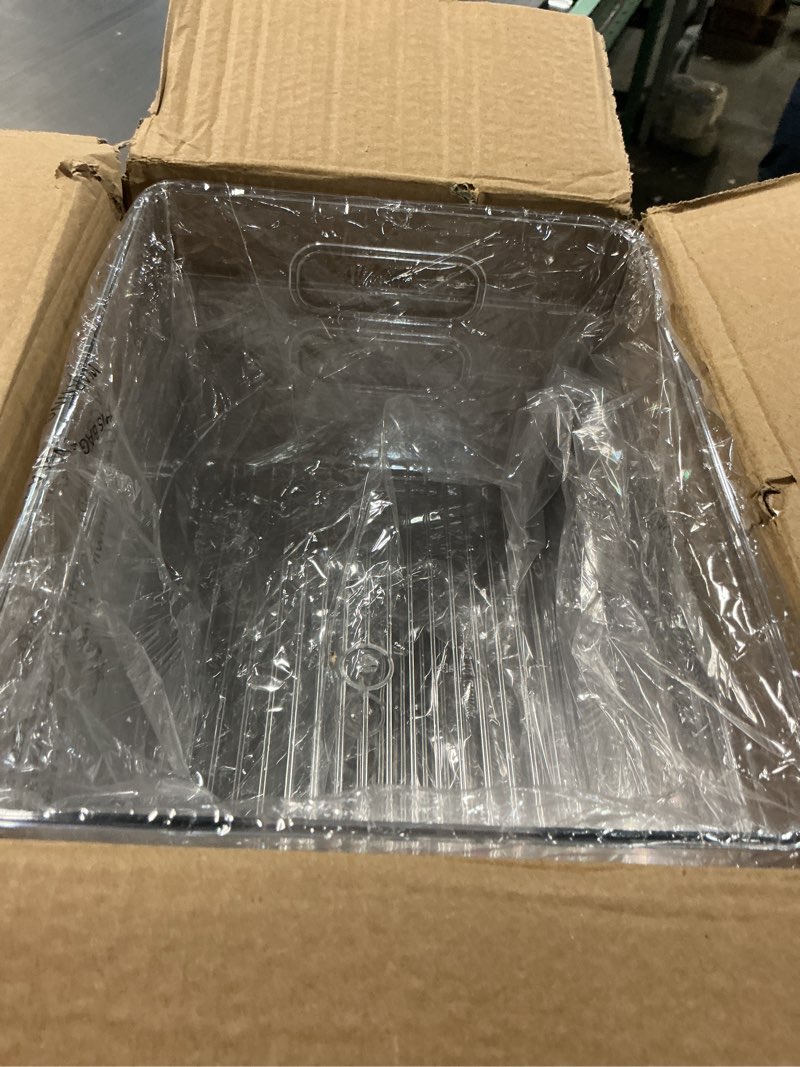 Condition photo showing Good Condition for Plastic Food Storage 8 Pack Clear Container Bin with Handles for Organizing Kitchen, Pantry, Refrigerator, Freezer, Pantry, Cabinet, Closet, Bathroom. 10”x7.5”x5.3” 8 10x7.5x5.3