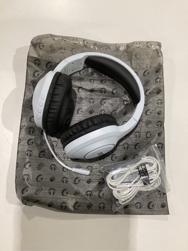 Condition photo showing As Is for AOC Wireless Gaming Headset Compatible with PS5/4, Nintendo Switch, PC, Bluetooth 5.4 & 2.4GHz Gaming Headphones with Noise Canceling Mic, RGB, Type-C, 20ms Latency, 45H, 7.1 Virtual Surround- White, SIMILAR TO STOCK PHOTO 