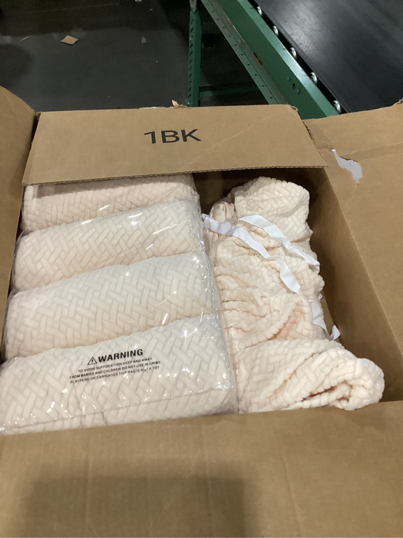 Condition photo showing As Is for missing 5 of 12;stretch patio cushion covers,outdoor couch covers replacement,outdoor couch & sofa slipcovers,for patio furniture cushion covers,washable reusable furniture protector (beige,cover only) 12pcs jacquard twill beige