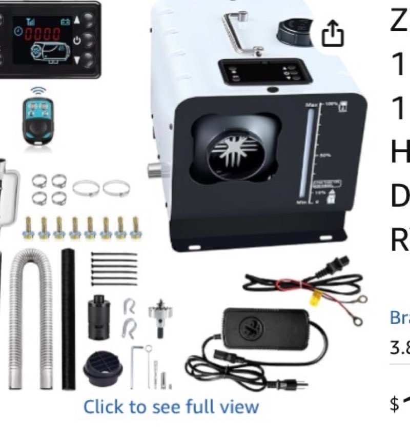 ZHIBANG Diesel Air Heater 12V/110V Dual Purpose 12V/8KW Parking Heater,Diesel Heater with Smart LCD 