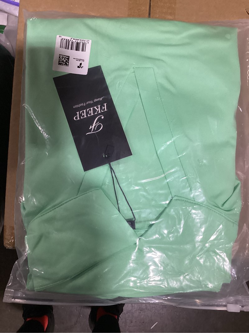 Condition photo showing Good Condition for FKEEP Women's Tennis Golf Shirt Long Sleeved Top Sport Activewear V-Neck Workout Athletic Small 13 Mint Green