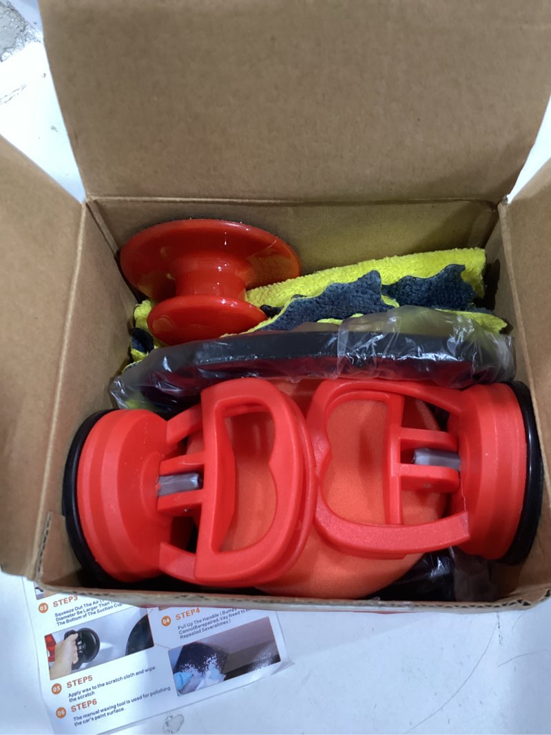 Condition photo showing Good Condition for 3 pack car dent puller suction cup, paintless dent repair tool for dents & objects moving pitch black