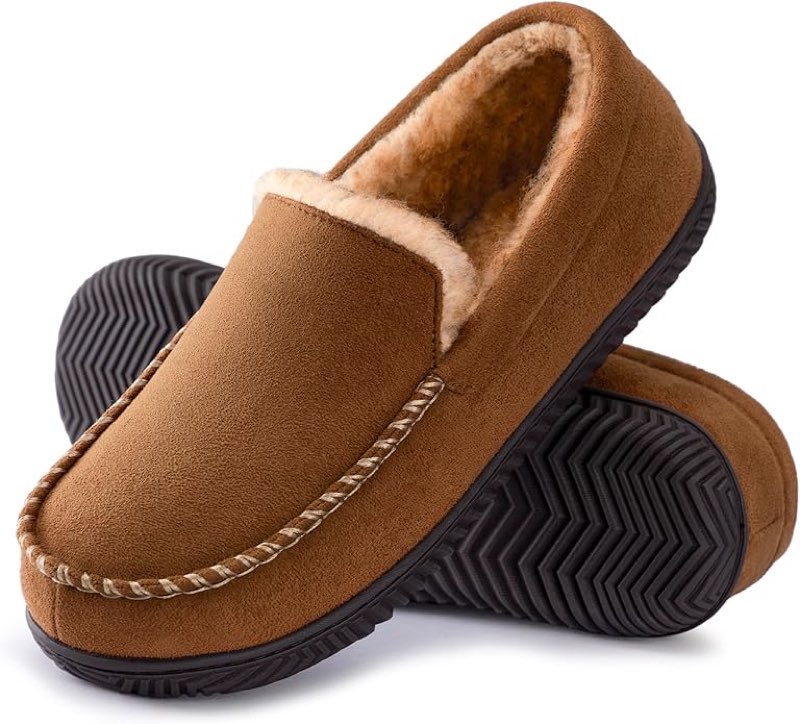 RockDove Men's Alexander Flannel Lined Loafer Slipper 9 