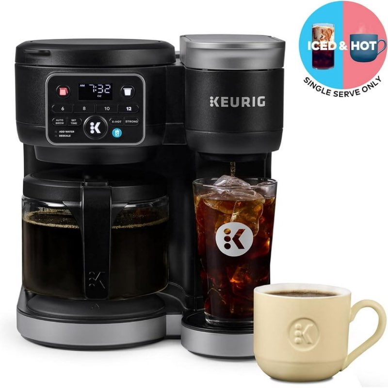 keurig k-duo gen 2 hot & iced single serve & carafe coffee maker