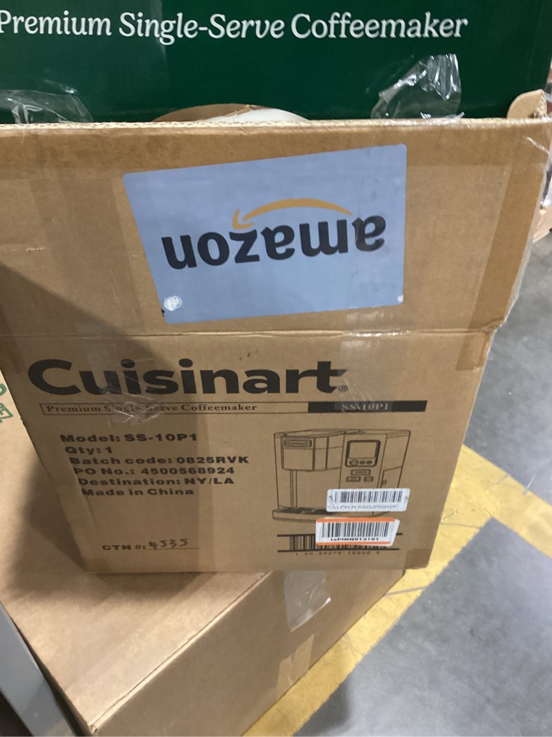 Condition photo showing As Is for Cuisinart Coffee Maker, Single Serve 72-Ounce Reservoir Pod Coffee Machine, Programmable Brewing & Hot Water Dispenser, 3 Cup-Size Settings, Stainless Steel, SS-10P1, Silver