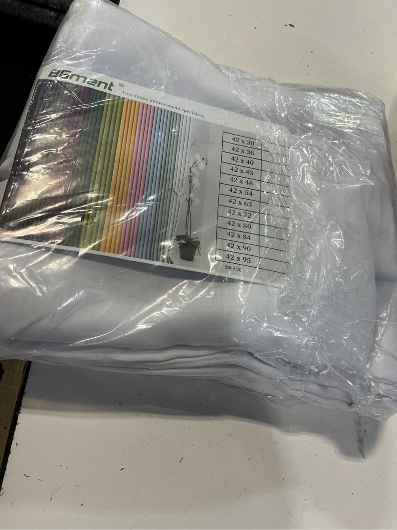 Condition photo showing New/Like New for bgment short 100% blackout curtains for bedroom, thermal insulated energy efficiency noise reducing grommet curtains 54 inch length with liner for small window 2 panels each 42 inch wide, pure white