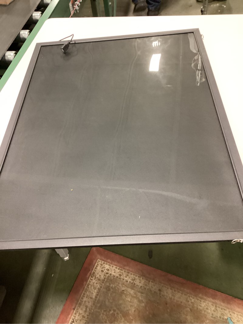 Condition photo showing As Is for Voilamart LED Message Writing Board, 32" x 24" Flashing Illuminated Erasable LED Message Chalkboard Neon Effect Menu Sign Board with Remote Control, 8 Colors Chalk Markers