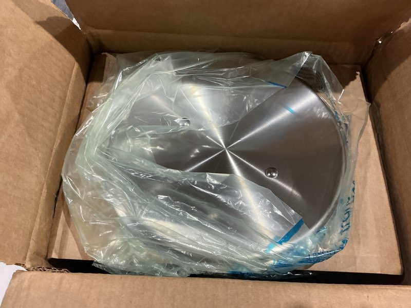 Condition photo showing Good Condition for tramontina signature tri-ply clad stainless steel 8-quart stock pot with lid, induction-ready pasta pot, dishwasher-safe, nsf-certified, made in brazil stock pot 8-quart