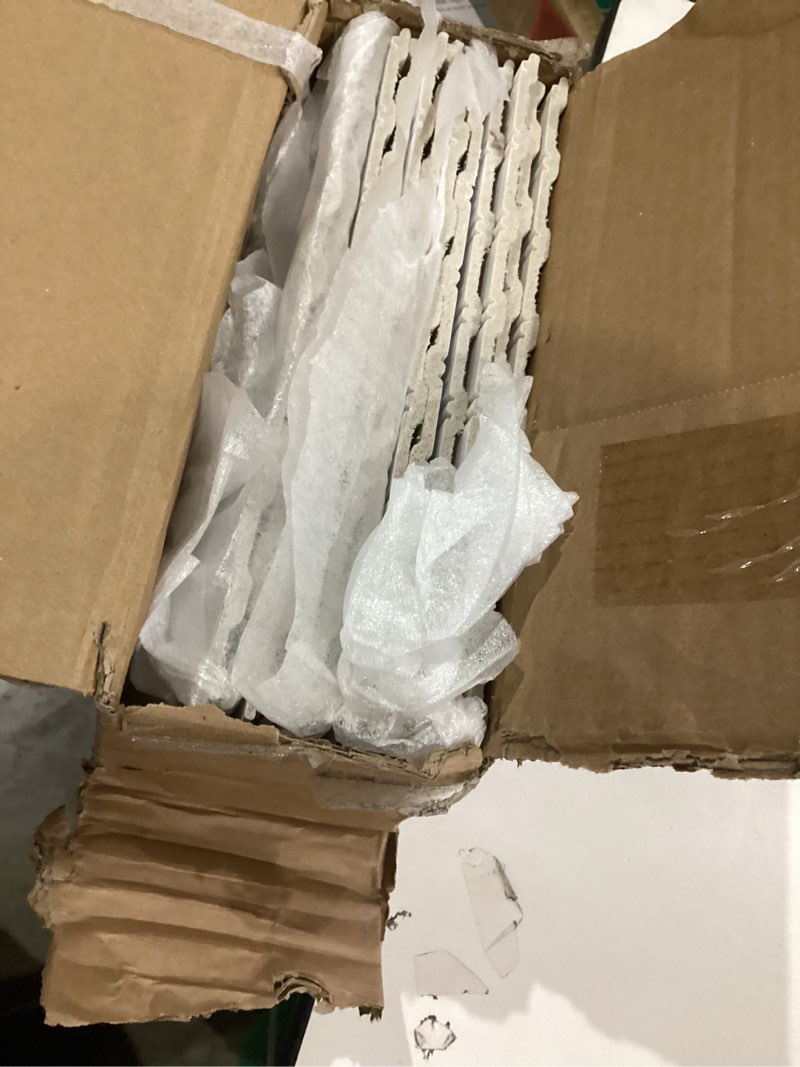 Condition photo showing As Is for Premade Board-and-Batten Wainscoting Kit - Ready to Assemble Cover 118" x 39.4", Paintable Panel Molding Trim Slats for Accent Wall