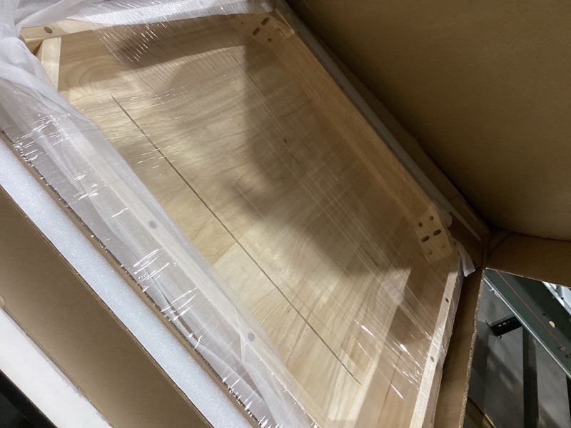 Condition photo showing Good Condition for solid wood top dining table, 36 inch high, unfinished unfinished 36 inch high