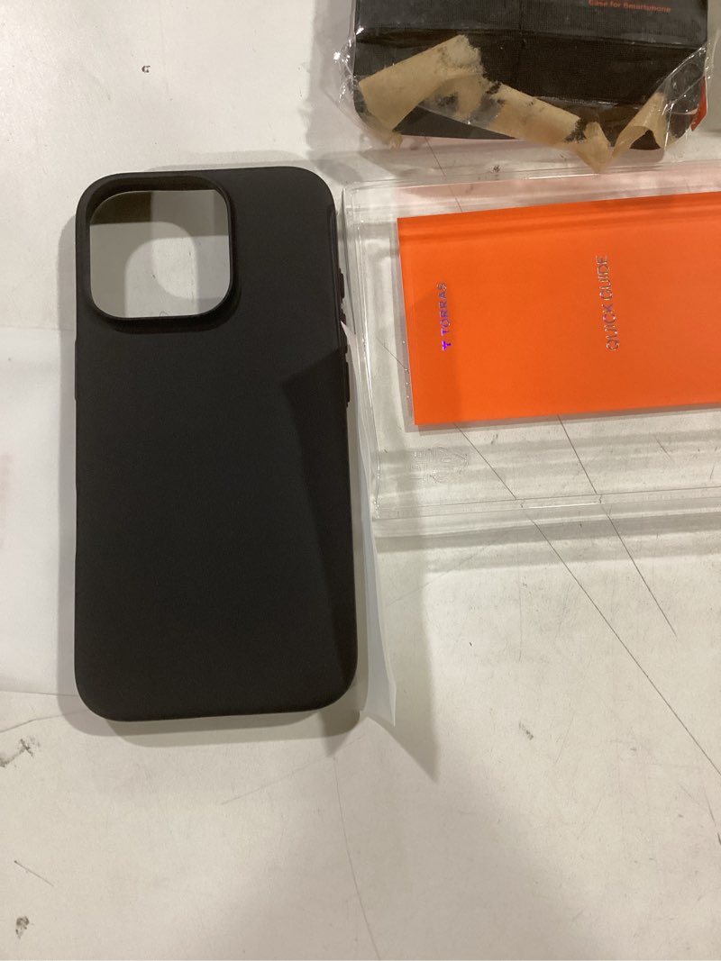 Condition photo showing Good Condition for TORRAS Slim Fit for iPhone 16 Pro Case, Ultra Thin for iPhone 16 Pro Case, Lightweight Matte Anti-Scratch Hard PC Cover Phone Case for iPhone 16Pro 6.3 inch, Black Black iPhone 16 Pro