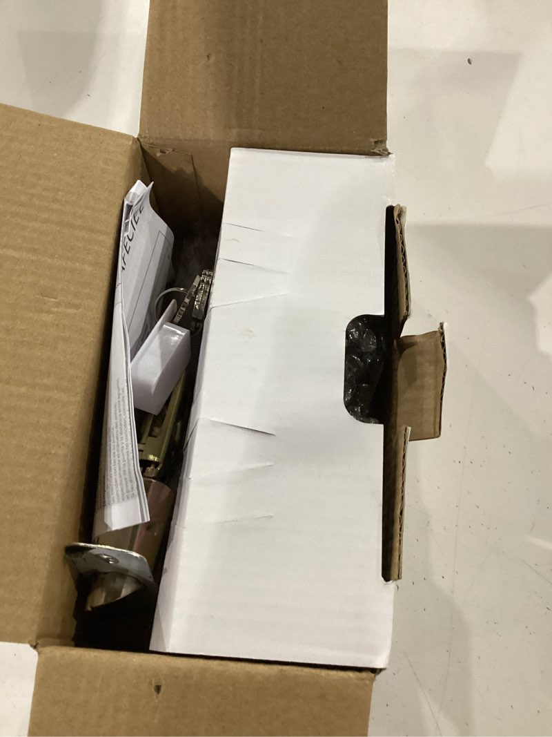 Condition photo showing Good Condition for keyed entry door knob with lock and key, exterior and interior door lock for bedroom, entry door handle for front door?satin nickel 1 pack entry satin nickel