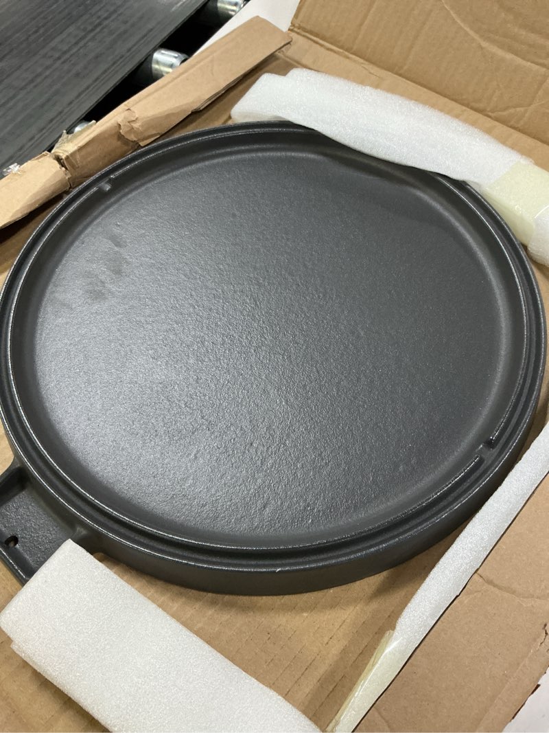 Condition photo showing Good Condition for C13.5(1-Panc) 14" Heavy Duty Double Sided Reversible Cast Iron Griddle Pan for Stove Tops, Gas Grills and Outdoor Cooking