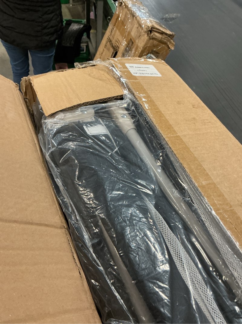 Condition photo showing Good Condition for Foldable Playpen for Babies and Toddlers with Mat, 73" x 61" Playard for Indoor & Outdoor, Baby Play Pen with Soft Breathable Mesh, Pull-Link and Ocean Balls, Black Black 73" x 61" with Mat