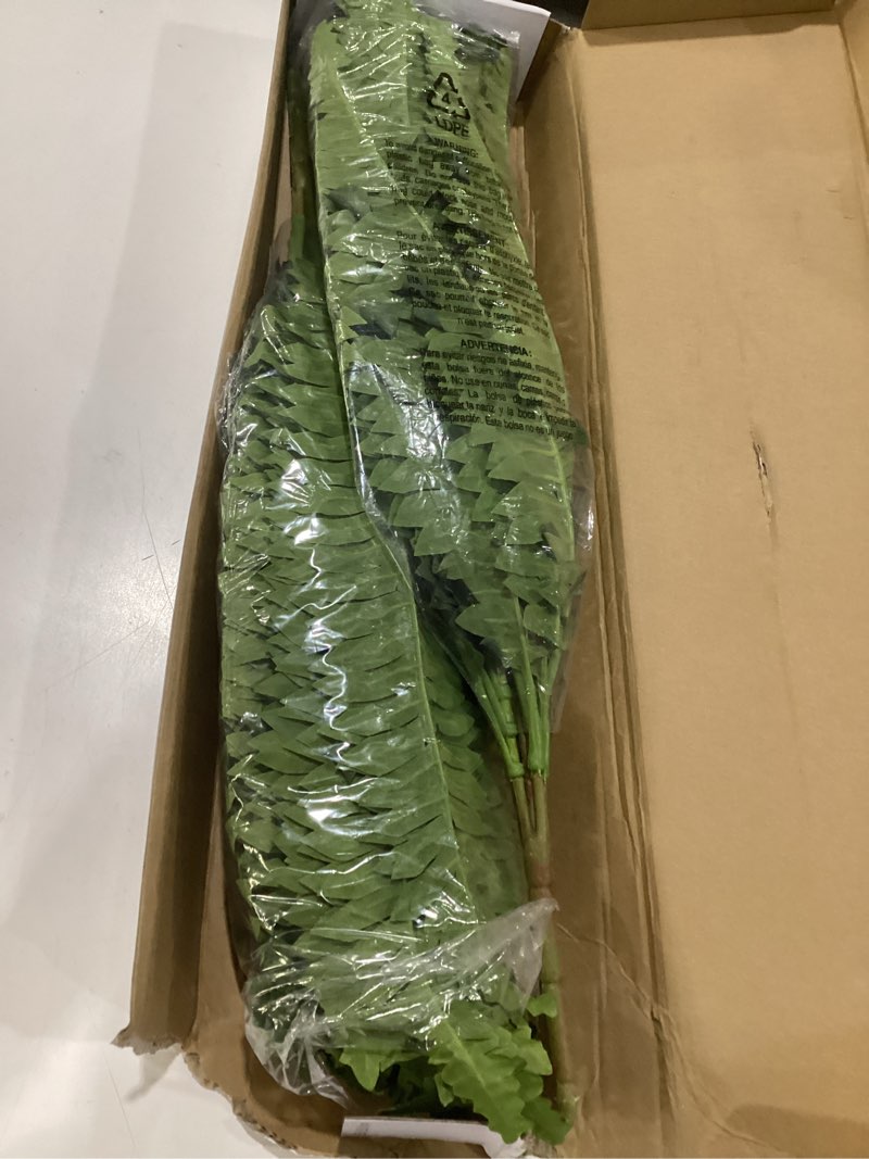 Condition photo showing New/Like New for forest prince 35" ferns artificial bush plants large, 2 artificial boston ferns with 39 fronds for outdoors home decor