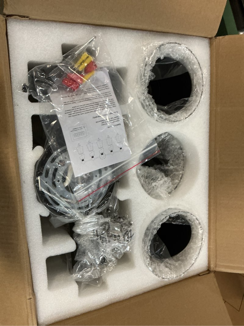 Condition photo showing New/Like New for URSOLA Bathroom Light Fixtures, 5 Lights 36inch Black and Gold Vanity Light, Bathroom Lighting Fixtures Over Mirror, Wall Light with Clear Glass Shade, E26 Base (Bulbs Not Included) 5-LIGHTS Black&Gold