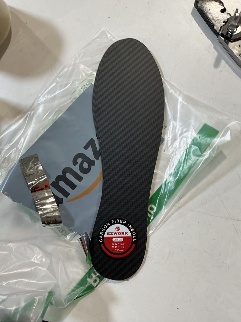 Condition photo showing Good Condition for carbon fiber insoles, carbon fiber foot plate 1 pair rigid shoe insert support turf toe, foot fractures, morton extension, hallux rigidus and limitus - alternative to post op shoe 11.22"-men's 11-11.5/women's 12-12.5,285mm black-1 pair