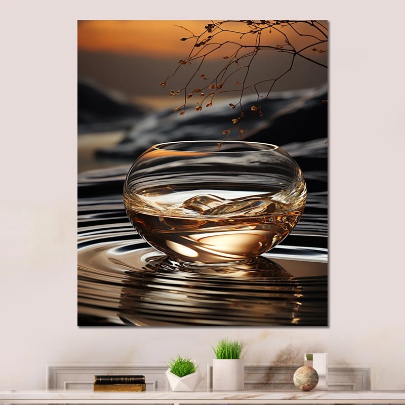 Bronze Brilliance Vase Harmony "32" H x 24" W x 1" D  