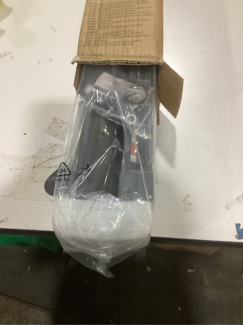 Condition photo showing New/Like New for COMOMY 118" Retractable Baby Gates Extra Wide, Retractable Dog Gate for Large Openings, Extra Long Dog Gates for The House, Extra Large Mesh Pet Gate for Stairs, Doorways, Hallways, Indoor&Outdoor Gray 34" Tall x 118" Wide