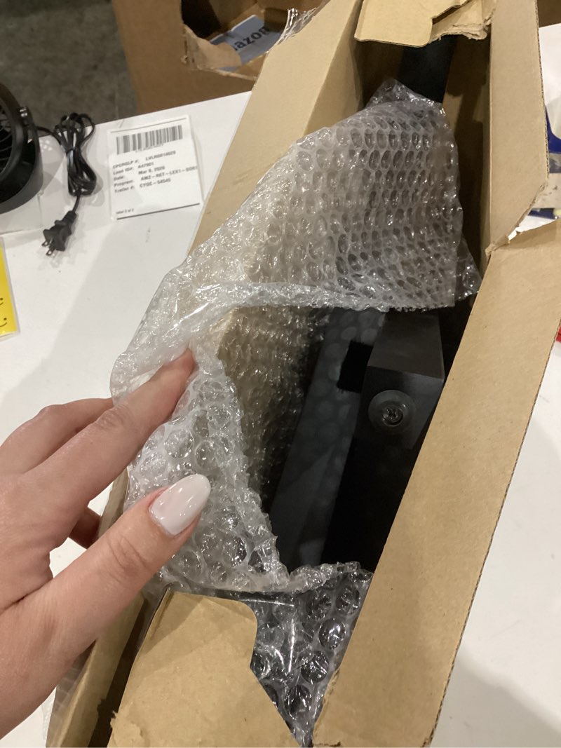 Condition photo showing As Is for HOLANA 12" Acacia Shower Foot Rest - Wooden Shower Corner Stool Seat for Shaving Legs - Crossbar Corner Shower Benches for Inside Shower - Bath Step Stools Bench for Bathroom (Black) 1 Tier 16.5"x12"x12" Black